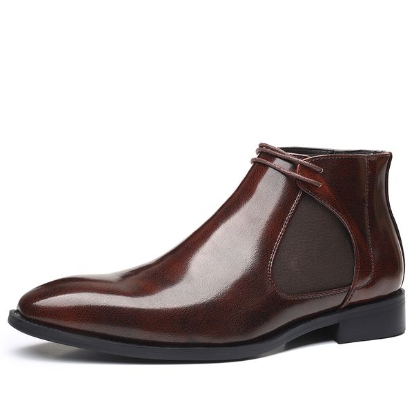 

2022 men boots fashion shoes ankle boots vintage comfortable chelsea boots mens luxury shoes, Black