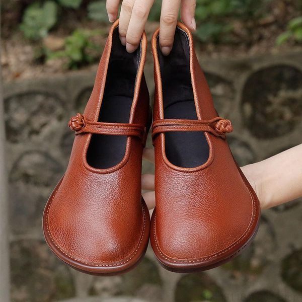 

leather women's shoes 2021 cheongsam socks hand sewn boots big, Black