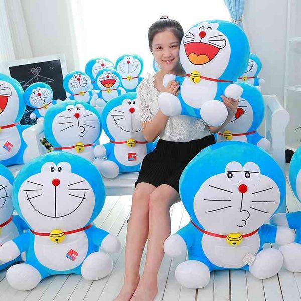 

sales of blue naughty plush toys large robot cat pillow doll