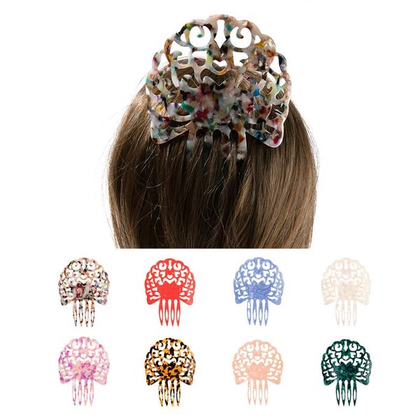 

hair clips & barrettes vintage combs colorful acetate accessories faux tortoise shell women flamenco dancers headdresses jewelry, Golden;silver