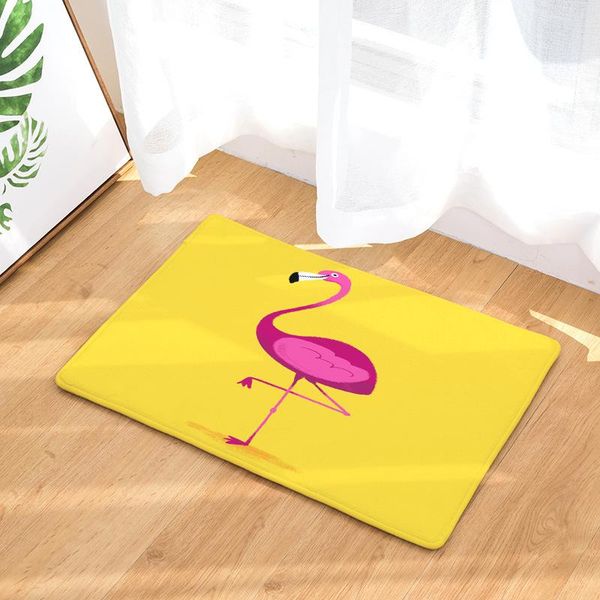 

Flannel Flamingo Welcome Mats For Front Door Waterproof Bathroom Floor Mat Living Room Doormat Kitchen Carpet Home Decor Carpets