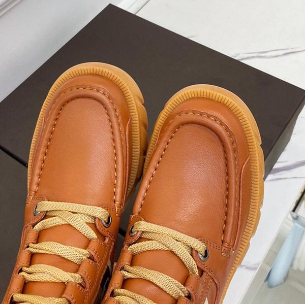 

luxury designers women ankle boots superior quality cowskin genuine leather round toes shoes martin booties lace up combat boot womens 34-41, Black