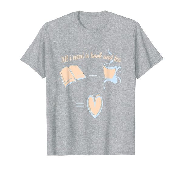 

all i need is books and tea t-shirt gift for book lovers, White;black
