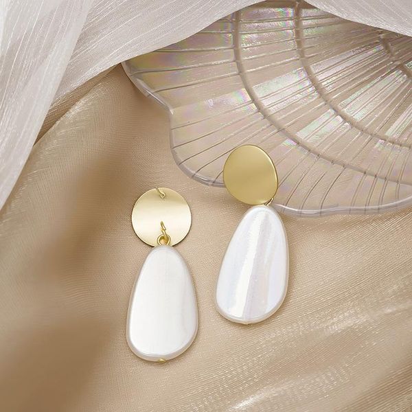 

stud transparent acrylic drop earrings, Golden;silver