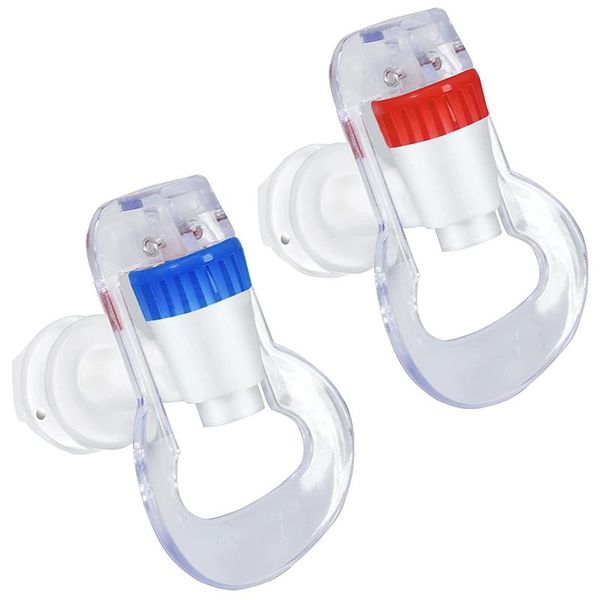 

water dispenser replacement push faucet - cold and spigot blue red pack
