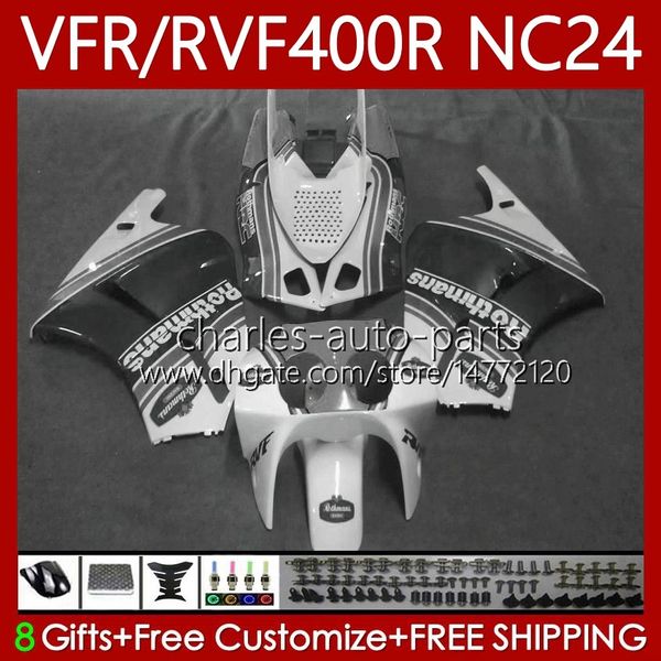 Kit de feiras para Honda RVF VFR 400 VFR400 R 400RR 87-88 Corpo 78No.131 VFR400R RVF400R NC24 V4 RVF400 R 1987 1988 VFR Grey Rothmans 400R VFR400RR 87 88 Bodywork