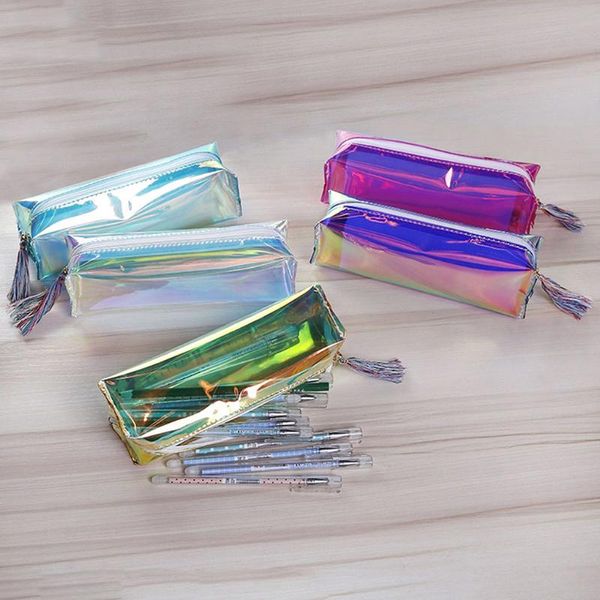 

pencil bags women girls glitter pu case pen cosmetic bag party makeup pouch diy handbag