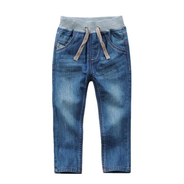 

jeans children's boys' solid color casual denim trousers spring and autumn clothes 3-14 years old, Blue