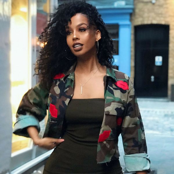 

Autumn Fashion Women Camouflage Military Army Short Shirt Jacket Casual Fall Camo Print Jakets Coats Outwear Coat Plus Size, Black;brown