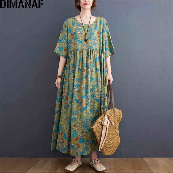 

plus size summer dress vestido women sundress beach floral cotton long oversize loose casual prairie chic 210531, Black;gray