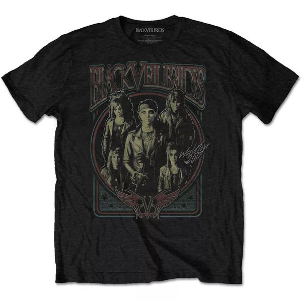 

black veil brides official vintage t-shirt men unisex, White;black