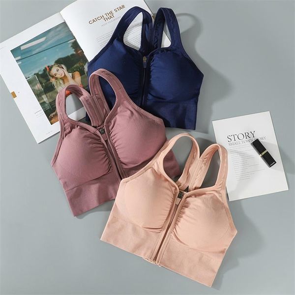 

women's high impact front zip x-shape back no padded active bra 1pc yoga outfit