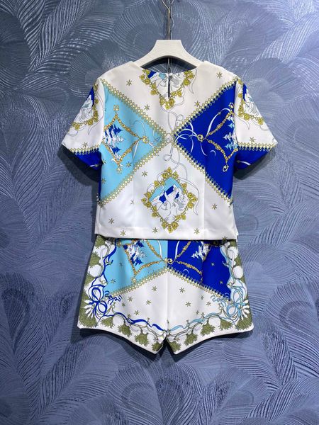 

european popular logo fashion popular logo print two sets of skirts, White