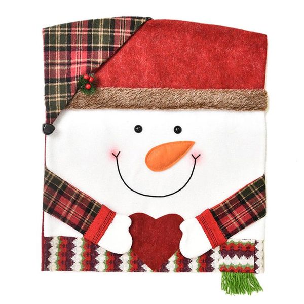 

christmas chair covers cute santa snowman elk cover dining decor for home
