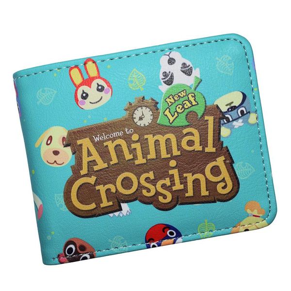 

wallets sell animal crossing wallet ganme leaf cool pu short purse, Red;black