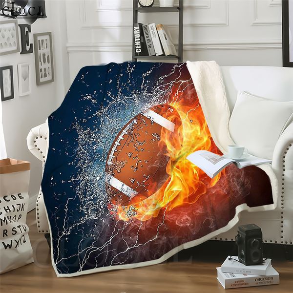 

cloocl blankets physical culture and sports rugby american football 3d print harajuku sofa travel throw blanket teens plush quilt