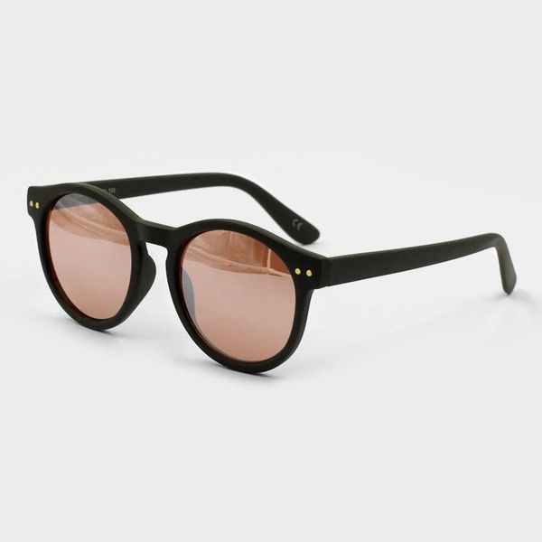 

women casual brief full frame round shape uv protection sunglasses, Black