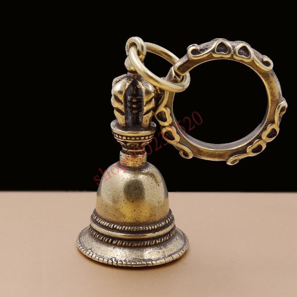 

decorative objects & figurines brass bell, wind bell key chain pendant, car creative gift, vajra pestle, magic instrument