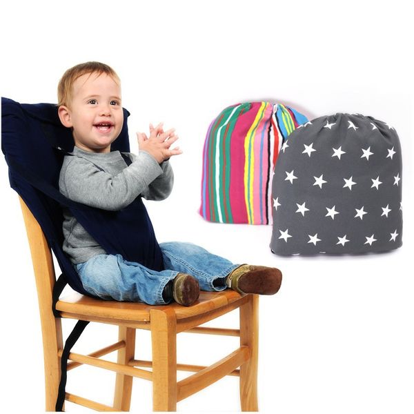 

portable baby seat dining chair bag baby infant safety highchair seat with strap belt foldable color children feeding high chair