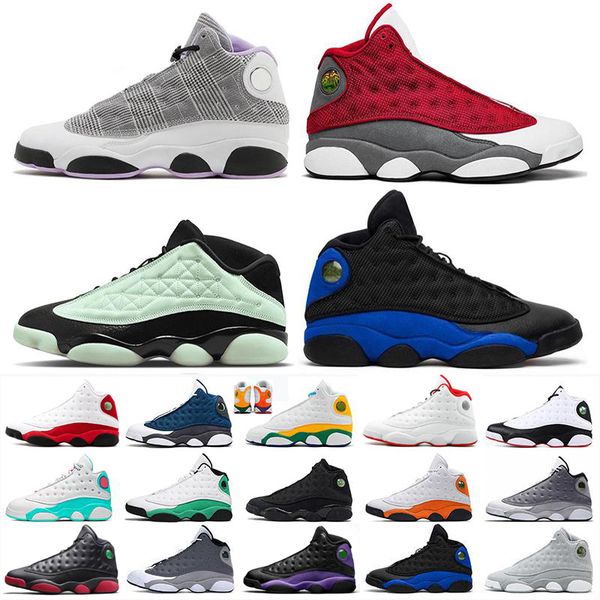 

2022 13s outdoor shoes jumpman 13 houndstooth black cat court purple reverse bred obsidian hyper royal low singles day flint mens trainers s
