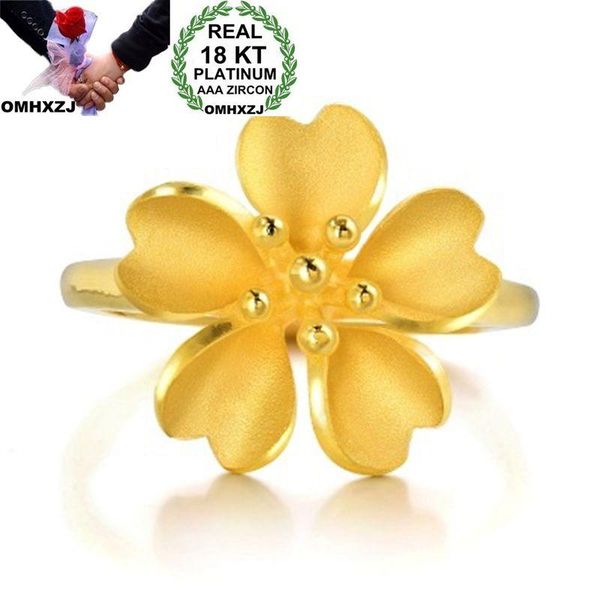 

cluster rings omhxzj wholesale european fashion woman girl party wedding gift flower resizable 18kt yellow gold ring rr759, Golden;silver