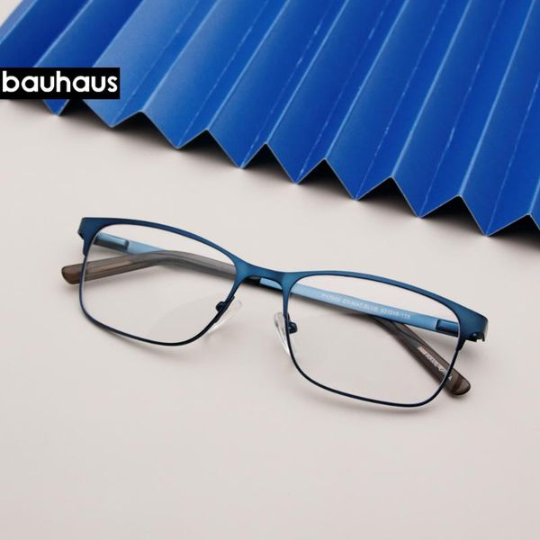 

fashion sunglasses frames p17802 men metal prescription glasses square myopia full eyeglasses male business style optical, Black