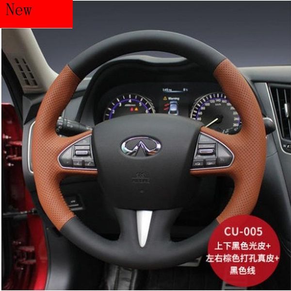 

steering wheel covers diy hand sewn leather suede cover set for infiniti q70l qx50 q60 m25l qx56 car interior accessories