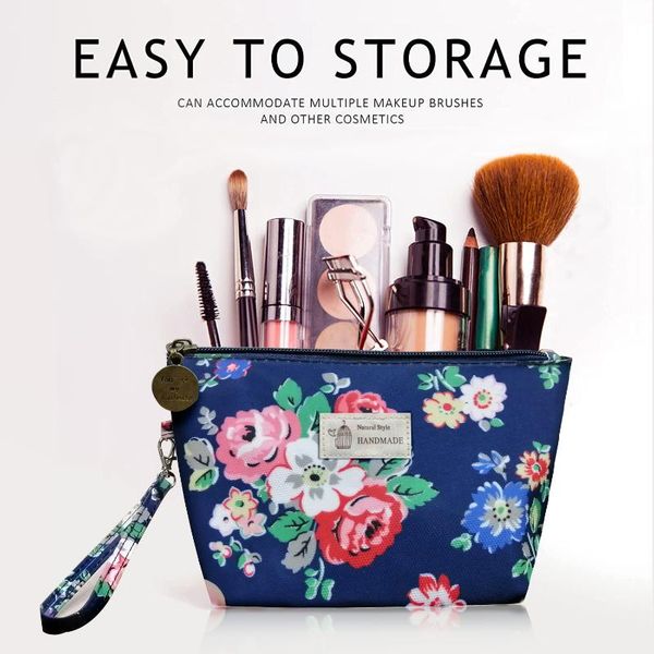 

cosmetic bags & cases soft canvas print pattern women travel storage bag cosmetics organization cute portable 2021 chinese style