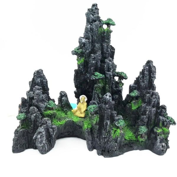 

decorations aquarium decoration resin rockery artificial mountain fish tank landscaping ornaments aquascape decor accessories