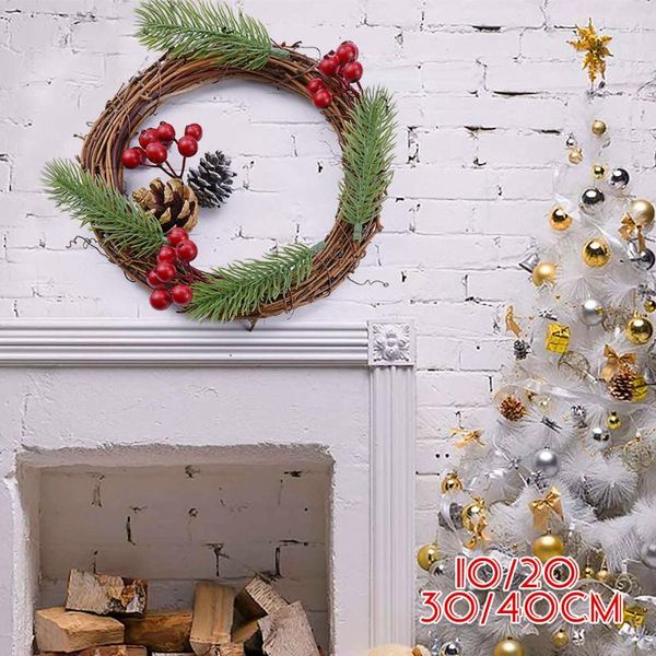 

wedding decoration wreath natural rattan garland diy crafts decor for home door grand tree christmas gift party ornament decorative flowers