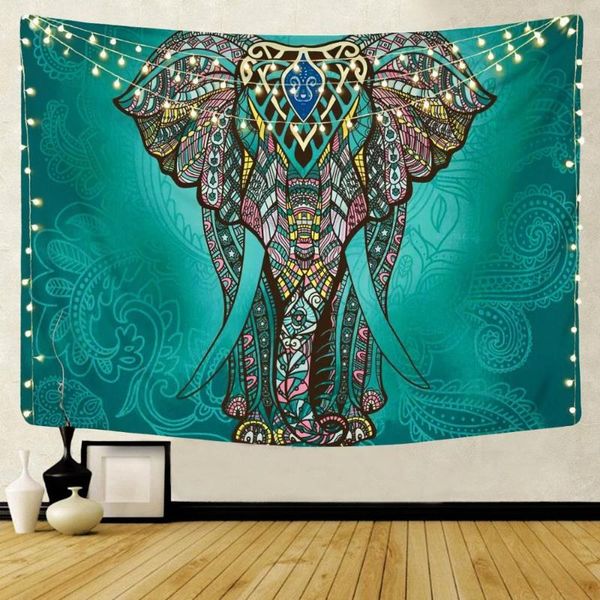 

tapestries 2021 mandala pattern tapestry wall hanging decor bohemian elephant beach towel polyester thin blanket travel mat