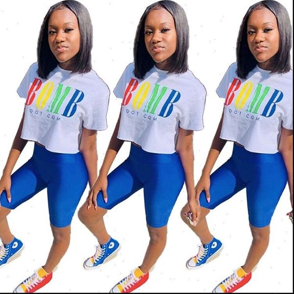 

style shorts suit women tracksuits summer skinny print 2 pieces outfits for dfm6077, Gray