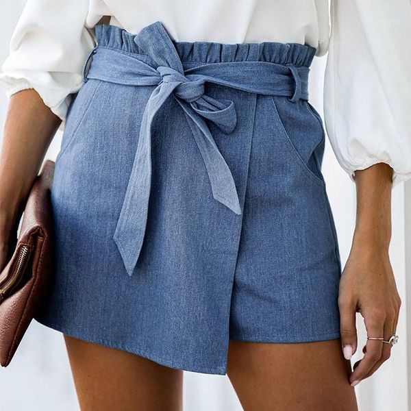 

women's shorts cross-border skirt 2021 summer european and american solid color lotus leaf edge high-waisted lace women, White;black
