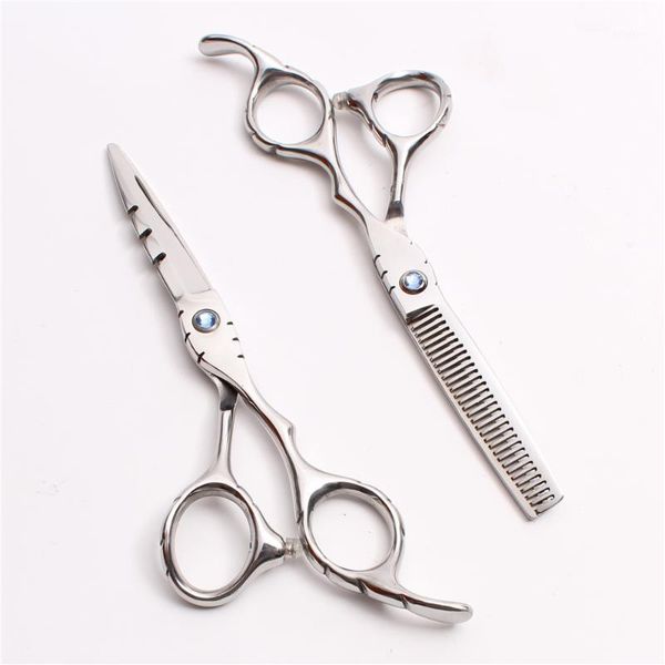 

5.5'' 16cm customized logo jp 440c shiny hairdressing scissors cutting shears thinning professional hair c10101