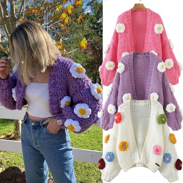 

women's sweaters za women's fashions knit puff jacket long sleeve cardigan manual puffs color nightgown outerwear loose gqvr, White;black