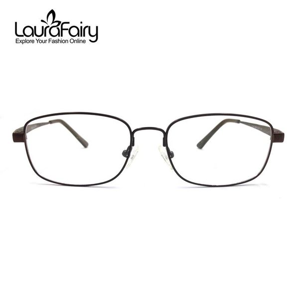 

laura fairy high-end brand designer titanium eyeglasses frame vintage spectacle frames myopia oculos de grau masculino grife fashion sunglas, Black