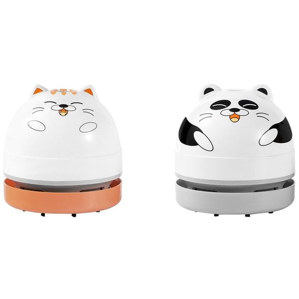 

vacuum cleaners 2 set mini cleaner office desk dust tools table sweeper for deskkeyboard,cat shape & panda