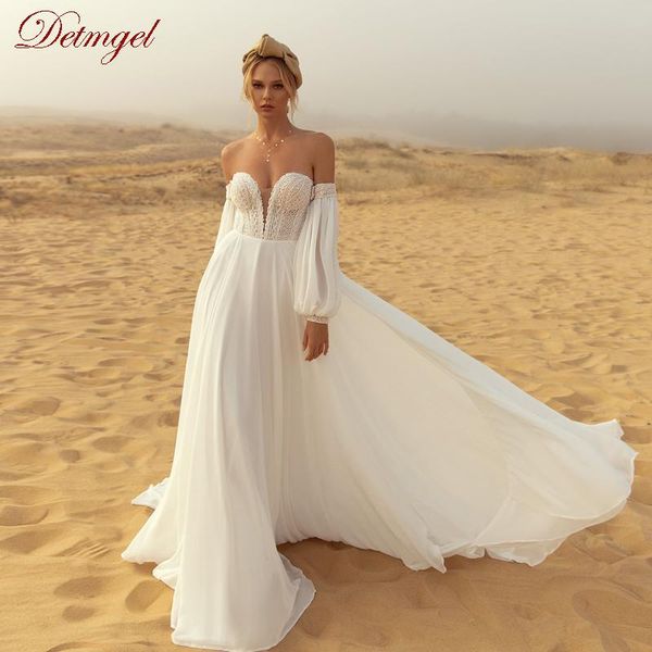 

other wedding dresses detmgel simple sweetheart neck a line handmade white dress 2021 lace beaded appliques court train beach