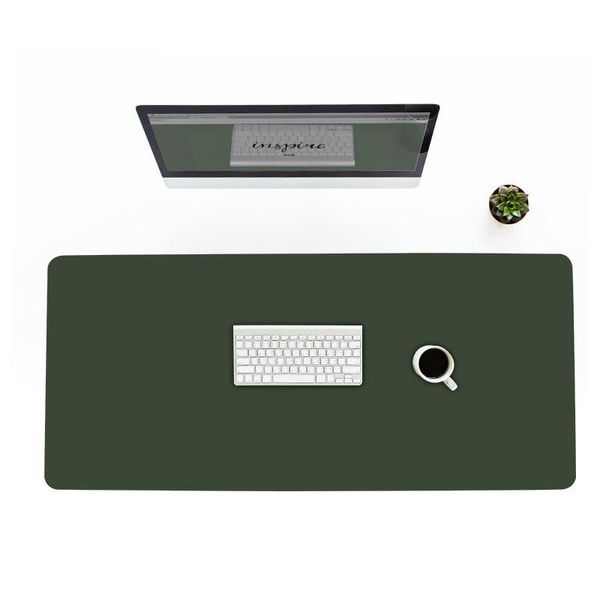 

mouse pads & wrist rests thicken large gaming pad waterproof pu leather suede back desk mat computer mousepad keyboard table protector