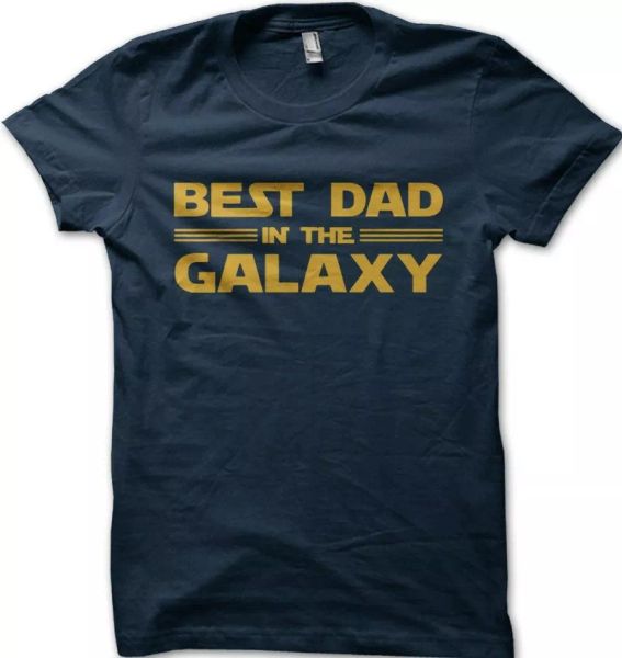 

Best DAD in the Galaxy Fathers Day printed t-shirt 9142, White;black