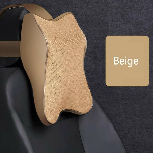 

seat cushions car 1x headrest pad pillow head support cushion beige 36*30cm parts