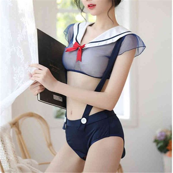

sailor lolita bow erotic cosplay girl costume underwear student see through uniform kawaii lingerie set, Black;white