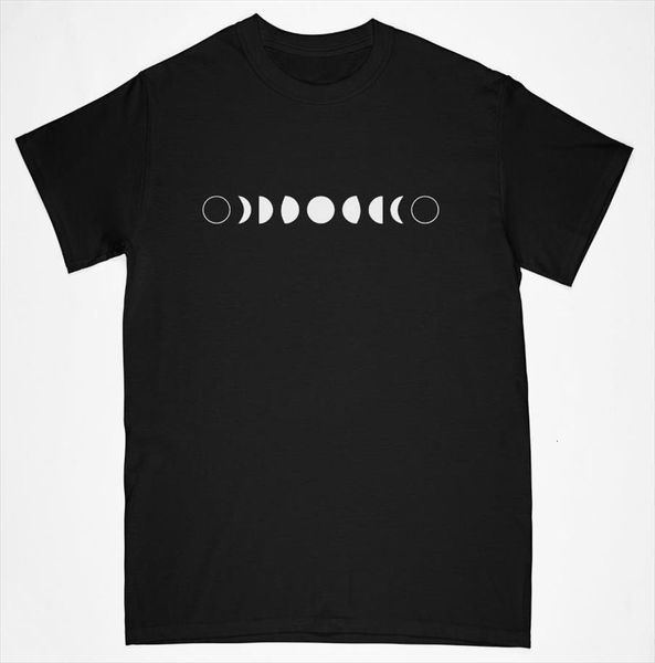 

moon phases print men mens t shirt cotton casual funny for lady girl tee hipster drop ship y 99, White;black