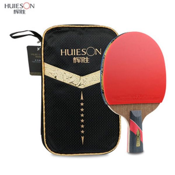 

table tennis raquets six-star single racket with 5 layers of chicken wings and 2 carbon double-sided reverse glue