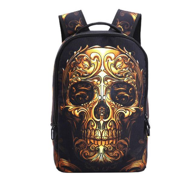 

backpack male student schoolbag trendy skull travel sports large-capacity fashion bag high-end atmosphere wearable