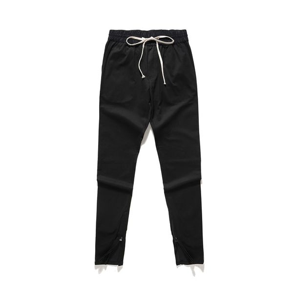 

summer new black zipper pants sports style ankle banded pants men women loose pants casual
