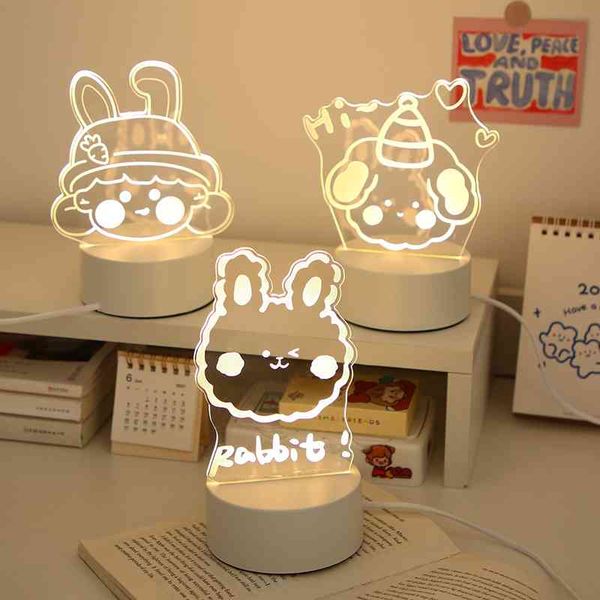 

net red cute girl heart cartoon bedside plug in night light sleep new year table lamp
