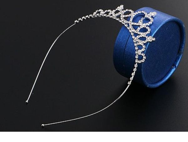 2021 bambini donne ragazze forcina principessa corona argento cristallo cerchio per capelli gioielli diamante tiara fascia accessori per capelli nave veloce