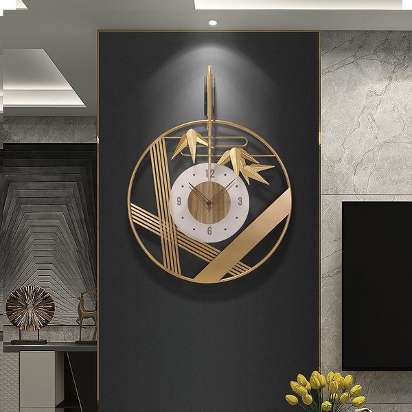 

wall clocks luxury clock modern design metal gold home decor silent watches living room decorative reloj de pared gift