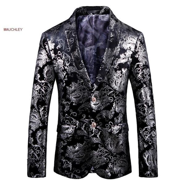 

men's suits & blazers velvet men blazer slim fit homme mens silver sequin jacket heren colberts 5xl plus size stage clothes 2021, White;black